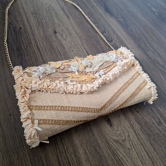 NWOT Chico's 100% Olefin Crossbody Bag Purse Boho Floral Cottage Preppy - Picture 2 of 8